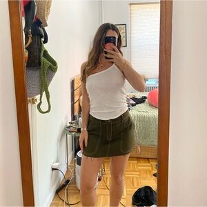 Adorable cargo mini skirt